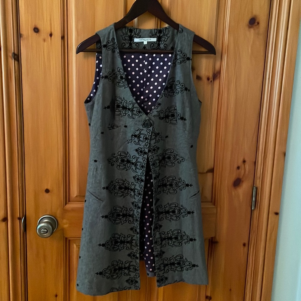 Paris tunic with a polkadot lining size 36 small Notabene